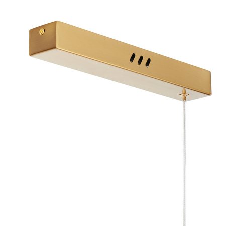 Lampa wisząca LONGIN-120 - LED, złota listwa ze szklaną obudową
