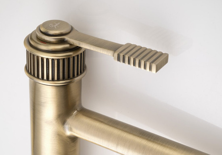 VERSI bateria umywalkowa, wysoka, z przedłużoną wylewką, brąz