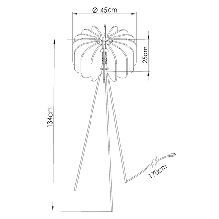 Lampa podłogowa MULA 45 beżowa