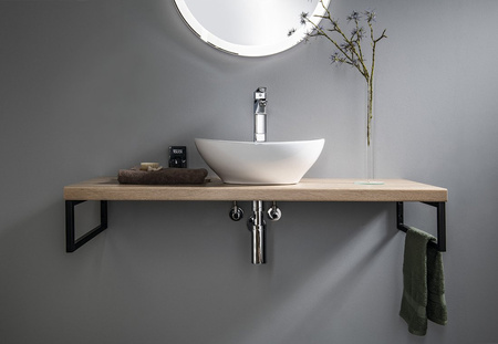 Umywalka ceramiczna nablatowa 42x34cm, biały