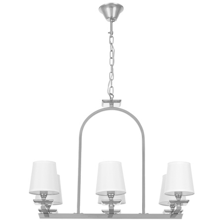 LAMPA WISZĄCA BIAŁO-CHROMOWANA LIMERA W6