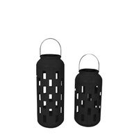 Oliva Solar Lantern Black Set of 2