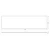 Blat Rockstone 180,4x1,2x48,8cm, biały mat
