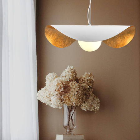 Lampa wisząca ENZO  60 cm - biało złota