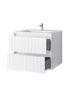 Szafka łazienkowa wisząca z umywalką 60 cm biały mat MELITO 002-SU60-01+UP4530-600