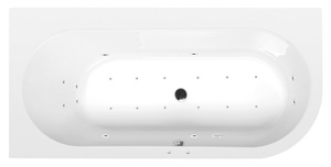 ASTRA L wanna z hydromasażem, 165x80x48cm, Active Hydro-Air, chrom