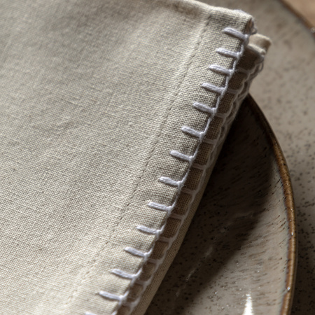 Linen Effect Napkin (4pk) 450x450mm