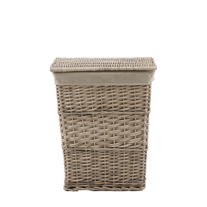 Lina Lined Laundry Basket Grey 420x340x550mm