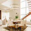 Lampa wisząca CIRCLE SLIM 40+60+80 cm - LED, ring złoty potrójny