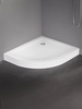 Brodzik MILD LEWY akrylowy półokrągły 80x90x11,5 biały