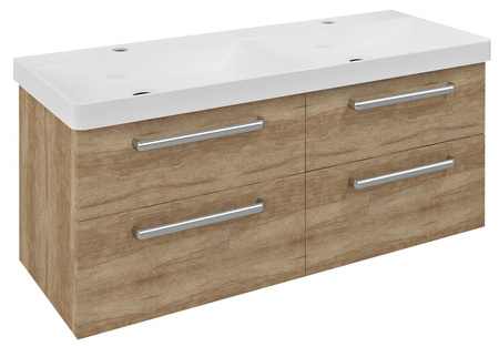 THEIA Szafka umywalkowa 116x50x44,2cm, 4 szuflady, dąb Alabama