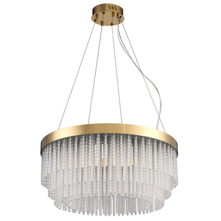 Lampa wisząca GLORIA  60 cm - żyrandol LED, kryształowo-złoty