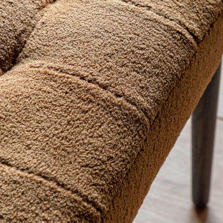 Humber Footstool Ochre Faux Sheepskin