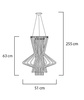 MOOSEE lampa wisząca STRAW szara