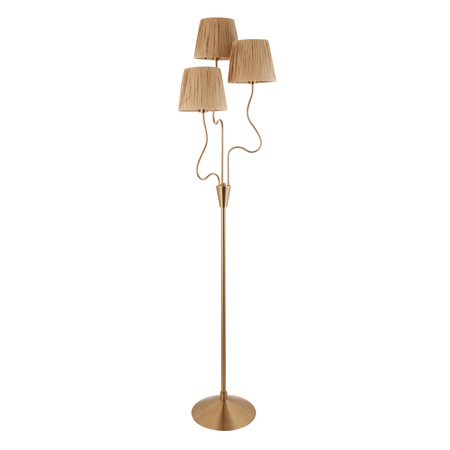 Wriggle 3 Floor Lamp Brushed Aged Brass