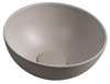 MINOR umywalka betonowa nablatowa, średnica 26cm, piaskowy mat