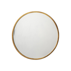 Lustro okrągłe Higgins w kolorze antycznego złota 600 x 600 mm