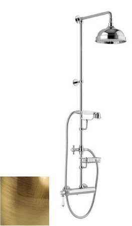 VIENNA zestaw prysznicowy z baterią, mydelniczka, wys.1267mm, brąz