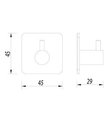 STRONG haczyk samoprzylepny, chrom połysk
