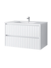 Szafka łazienkowa z umywalką 80 cm, biały mat MELITO 002-SU80-01+UP4530-800