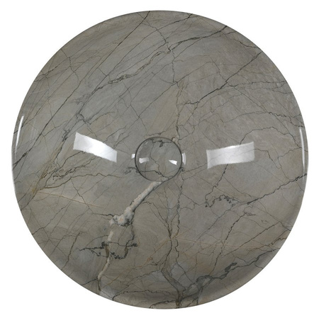 DALMA umywalka ceramiczna nablatowa Ø 42 cm, grigio