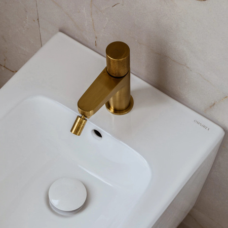 CONTOUR bateria bidetowa, złoty szczotkowany