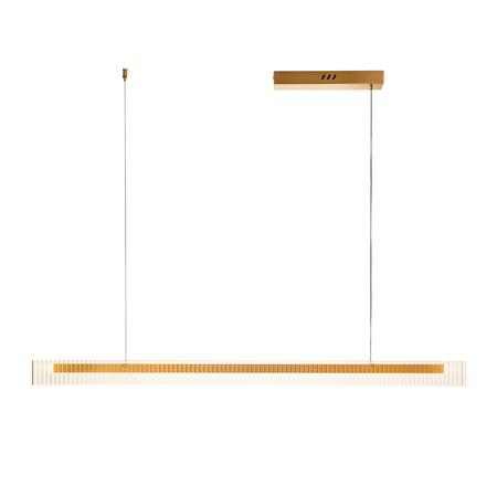 Lampa wisząca LONGIN-120 - LED, złota listwa ze szklaną obudową