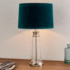 Lampa stołowa Winslet – przezroczysta / morska, 35,5 × 35,5 × 61 cm