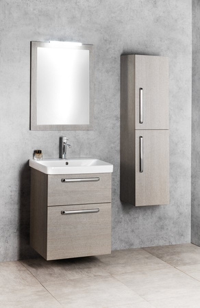 THEIA Szafka umywalkowa 56,4x70x44,2cm, 2 szuflady, dąb Alabama