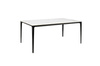 Stół SLIM 140x80 biały, czarny -          ceramiczny marmur, aluminium
