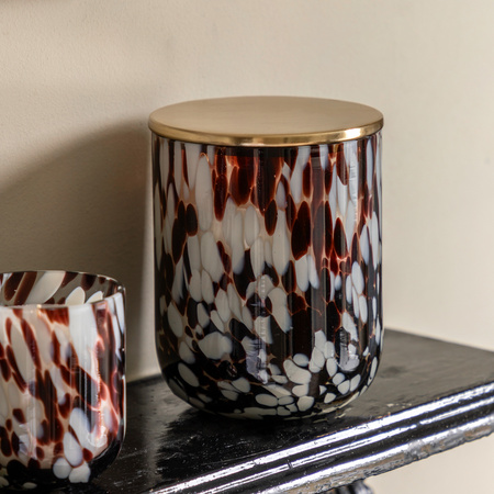 Confetti Candle Brown Large Peony Musk