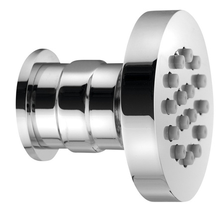 Prysznic ścienny z przegubem obrotowym, okrągły, chrom