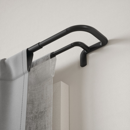 UMBRA karnisz TWILIGHT DOUBLE 168 - 365   cm czarny mat