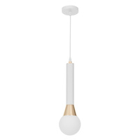 NOWOCZESNA LAMPA WISZĄCA BIAŁO-ZŁOTA FOLINO W1