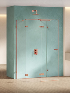 Kabina prysznicowa EVENTA COPPER SHINE 1D prostokątna przyścienna P 120x80x200 szkło czyste 8mm Active Shield 2.0