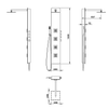 SPIRIT SQUARE panel prysznicowy z baterią termostatyczną 250x1550mm, biały