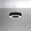 Żyrandol SATURNO 70 czarny