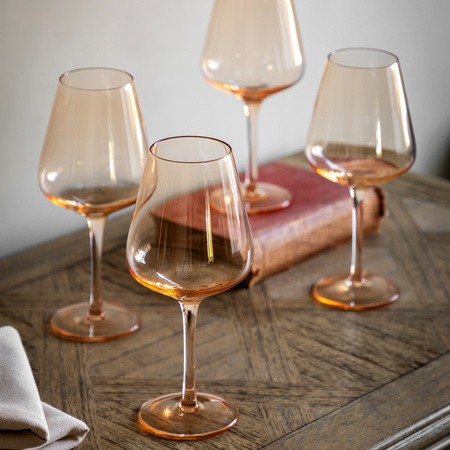 Wine Glass Amber (4pk) 94x94x210mm