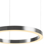 Lampa wisząca CIRCLE 80 cm - LED, ring nikiel szczotkowany