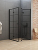 KABINA NEW SOLEO BLACK PROSTOKĄTNA U 80x90x195 KRATKA - CZYSTE 6mm ACTIVE SHIELD