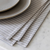Woven Striped Placemat Grey (4pk) 450x350mm