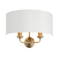 Highclere 2 Wall Light Antique Brass