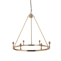 Chester 6 Pendant Light Fitting Aged Brass