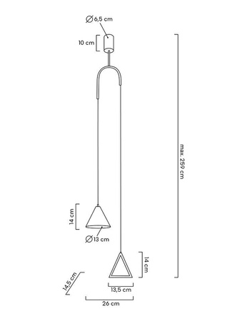 MOOSEE lampa wisząca ACUSTICA złota