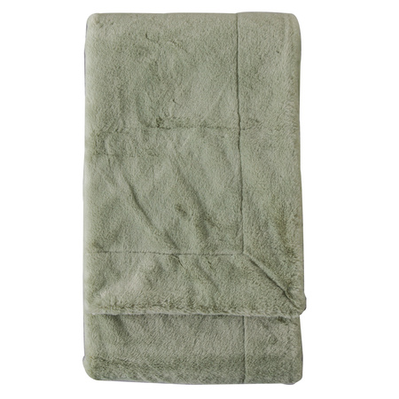 Faux Fur Throw Pale Green 1400x1800mm