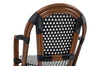 Krzesło ogrodowe CAFE PARIS ARM brązowe rattan