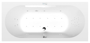LEVANA wanna z hydromasażem, 170x80x39cm, Highline Hydro-Air, chrom