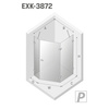 KABINA AVEXA WHITE PIĘCIOKĄTNA L 100x80x200 CZYSTE 6mm ACTIVE SHIELD