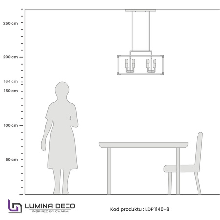 LAMPA WISZĄCA LOFT CZARNO-MOSIĘŻNA WALDORF W8