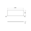Blat Rockstone 1260x12x445mm, biały mat
